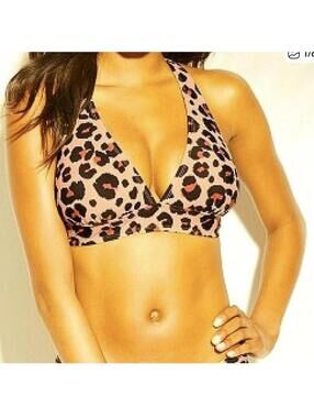Leopard print bikini top #wildprint